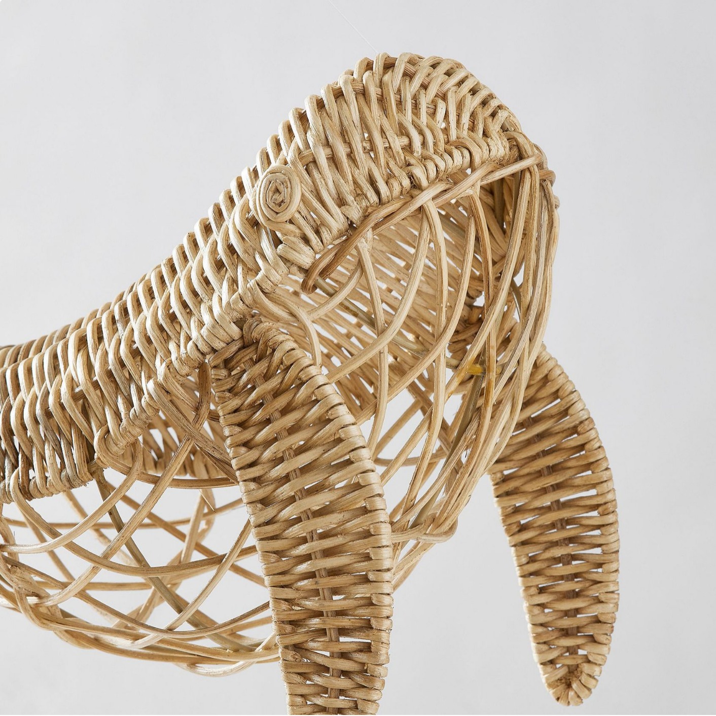 Handmade rattan whale children's room decoration props photo studio shooting props Home Decoration weaving hanging accessories
